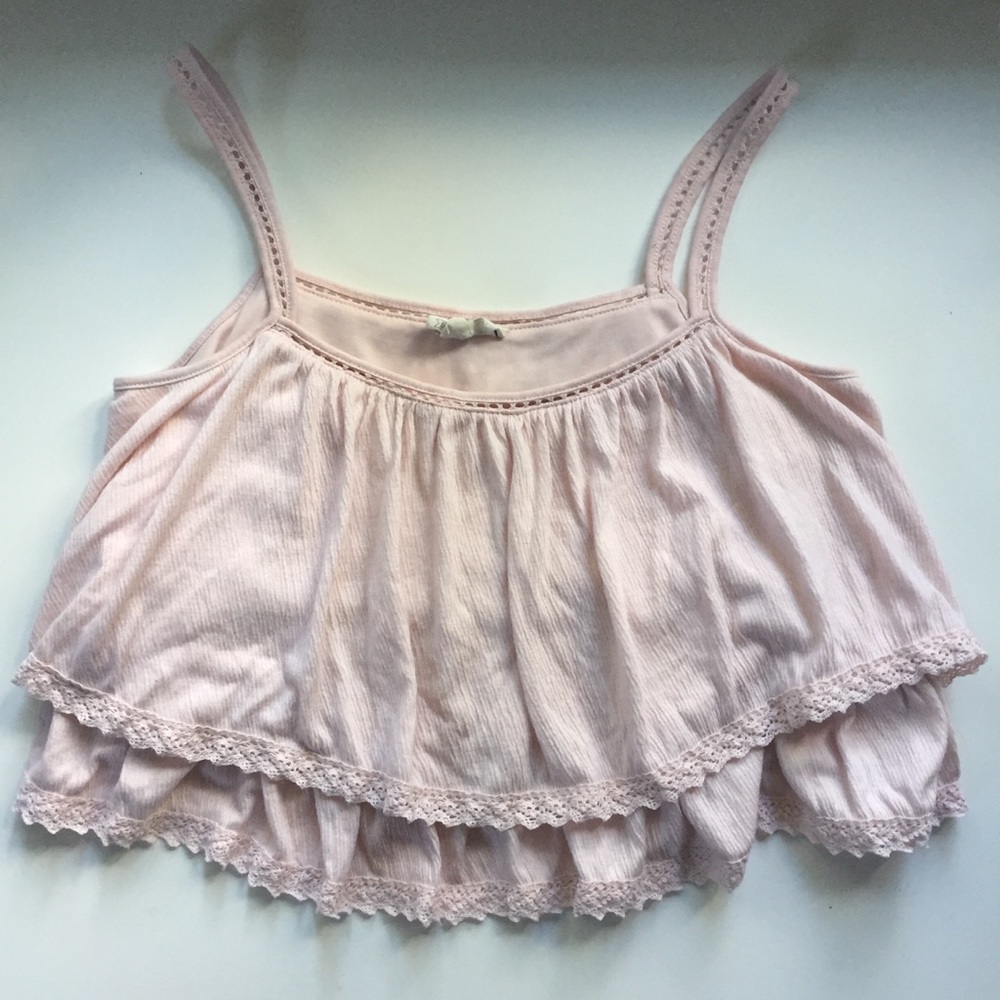 Pink Lace Crop Top from LA Hearts